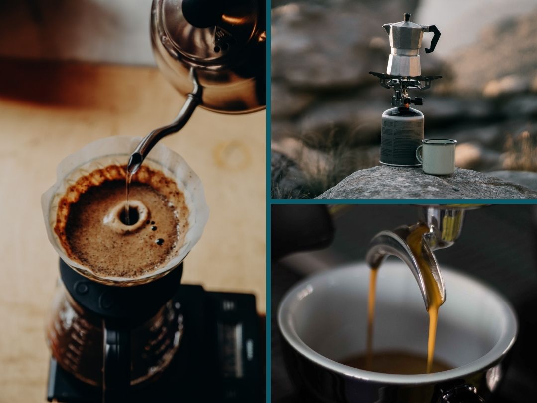 Different Types of Coffee Maker (Pour Over, Moka Pot, Espresso Machine)