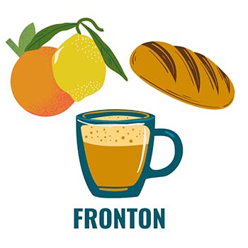 Fronton coffee beans taste of faint citrus and bread