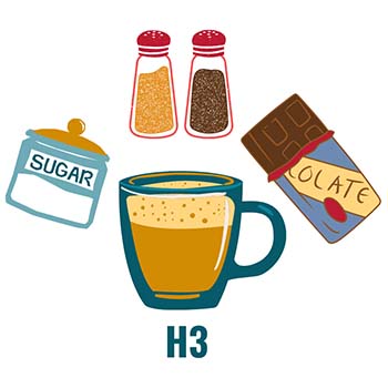 The H3 coffee varietal tastes of chocolate and sweet spice