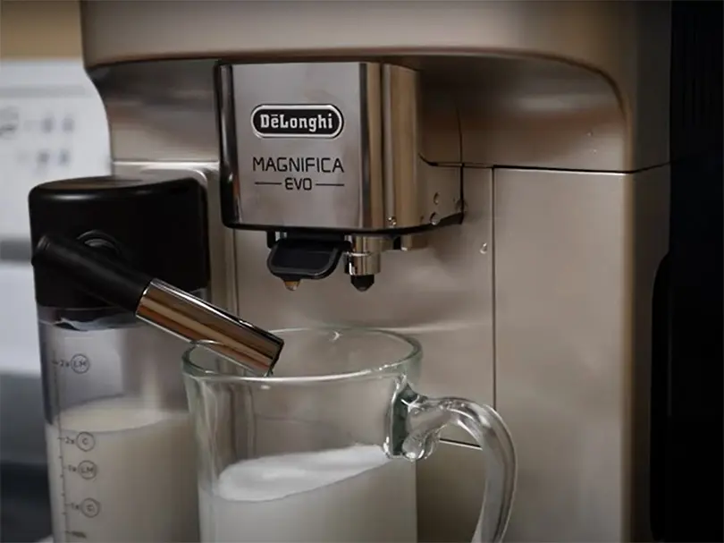 LatteCrema milk system on the DeLonghi Magnifica Evo