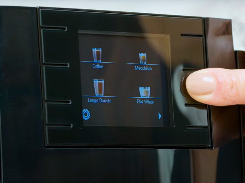 One touch coffee drinks on the Jura E8 super-automatic espresso machine