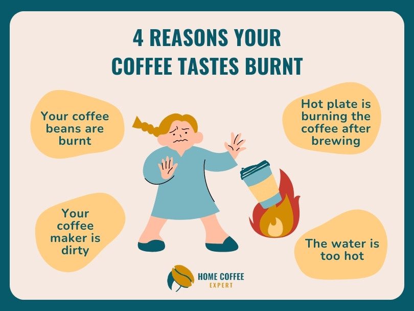 Infographic: 4 reasons your coffee tastes burnt