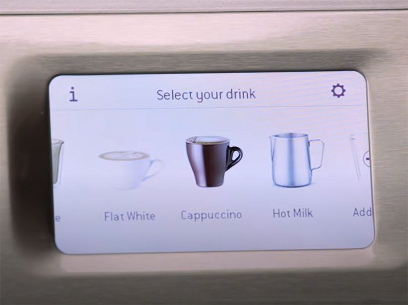 Touchscreen of the Breville Oracle Touch
