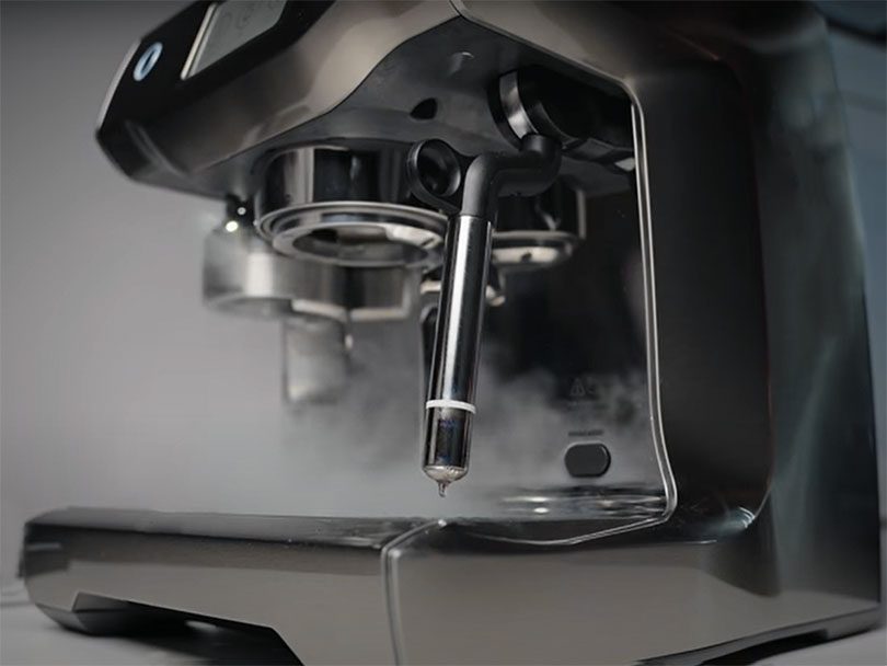 Close up of the steam wand on Breville Oracle Touch