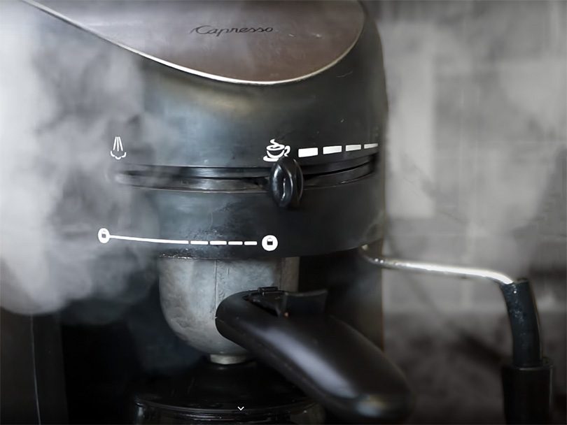 Capresso 303.01 in a cloud of steam