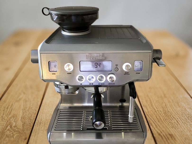 Top down view of the Breville Oracle espresso machine