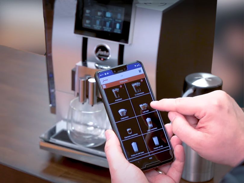 Ordering drinks to the Jura Z8 using the JOE app