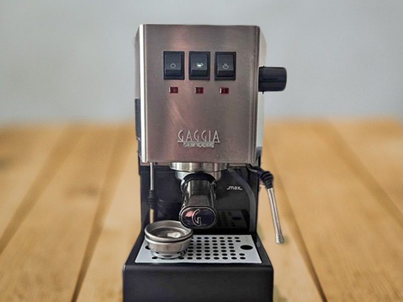 Gaggic Classic Evo Pro semi-automatic espresso machine with extra filter baskets