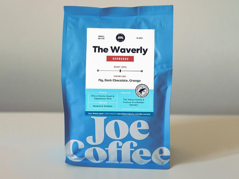 Joe Coffee, The Waverly - Rainforest Alliance certified coffee beans for Espresso