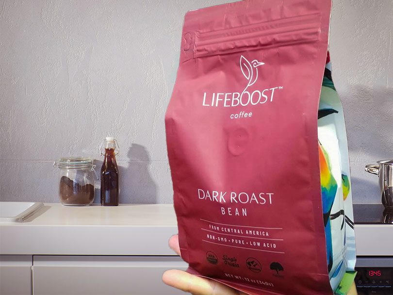 Lifeboost Dark Roast Coffees - Low acid so stomach and tooth friendly