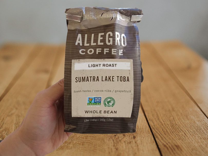 sumatra lake toba allegro coffee - best light roast