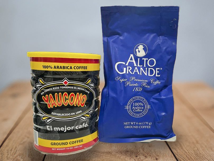 Yaucono Whole Bean Coffee Tin and Bag of Alto Grande