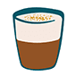 Salt coffee icon (cà phê muối)