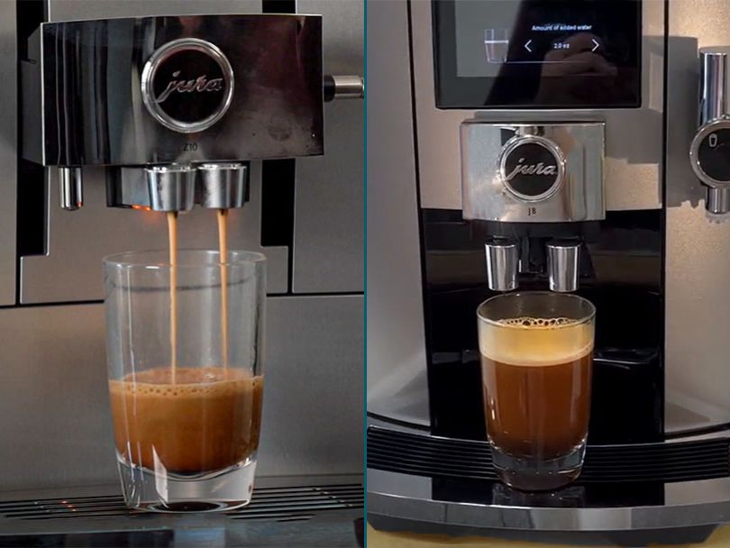 Jura Z10 vs J8 - Both freshly making a coffee